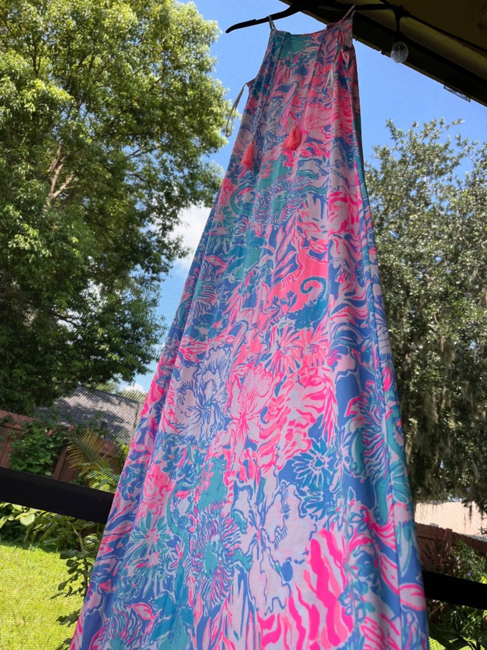 Lilly Pulitzer Margot Maxi Dress blue and pink size XS - Picture 4 of 11